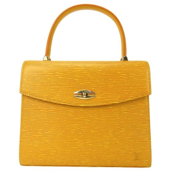 Louis Vuitton Handbag Malesherbes M52379 Epi Leather Yellow Women's LOUIS VUI... - Picture 1 of 11